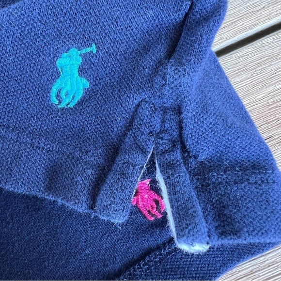 Polo Ralph Lauren Multicolor Embroidered Pony Shorts Girl’s Size 3T Blue - Picture 4 of 5